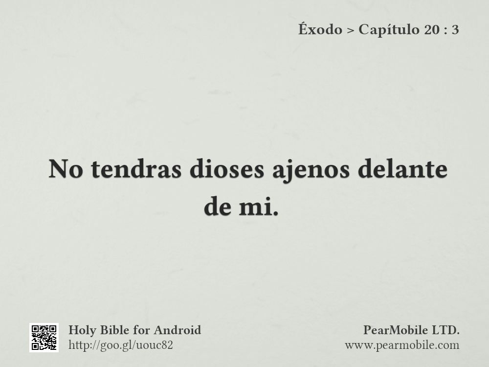 Éxodo, Capítulo 20:3